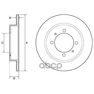 BG3203_диск тормозной задний!\ Mitsubishi Carisma Volvo S40/V40 1.6-1.9D 95 DELPHI арт. BG3203 | Автомобили и