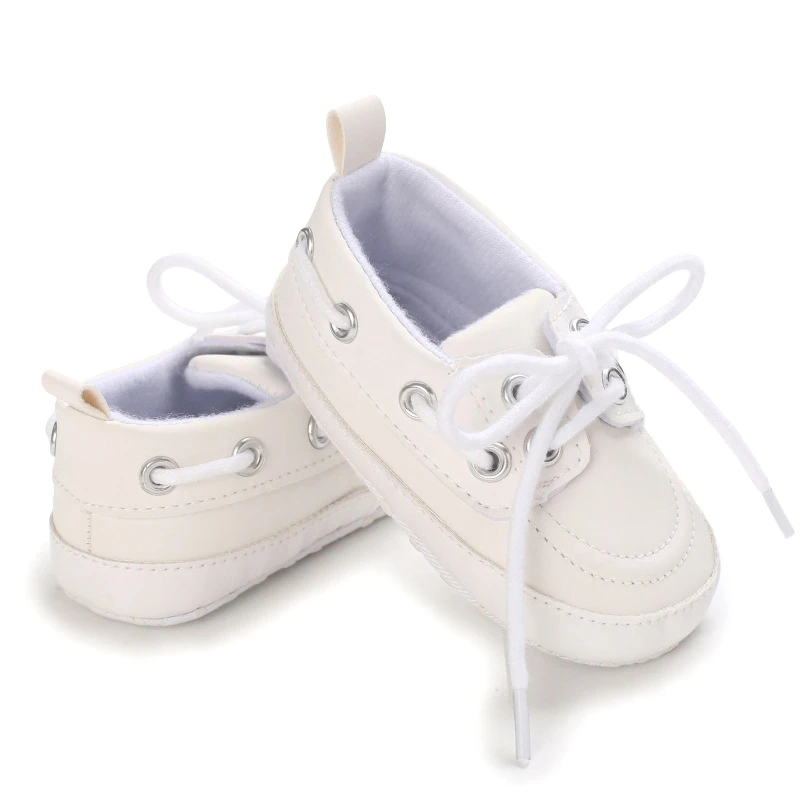 Blotona Baby Soft Sole Shoes Contrast Color Tie Flats Casual Walking Shoes for Newborn Infant Toddler Girls Boy 0-18Months