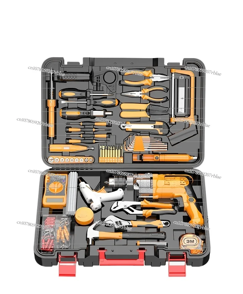 

Household Tools Suit Complete Hardware Electric Drill Toolbox Woodworking Maintenance Multifun Special Combination