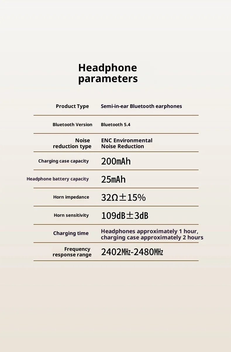Wireless Noise Canceling Bluetooth Earphones With Mic For Sports_voghion.com