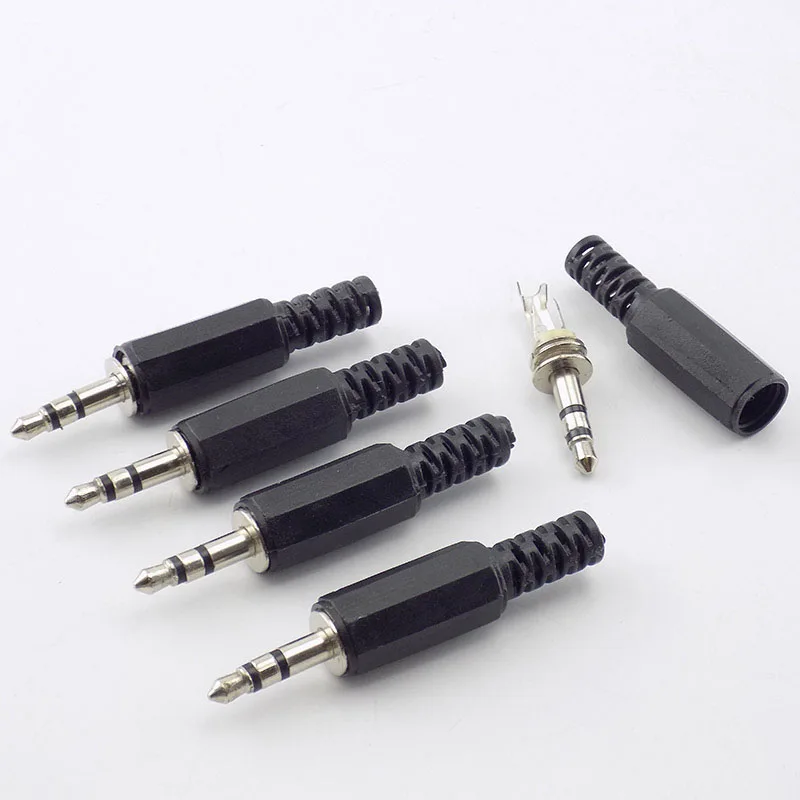 

5/10pcs 3.5mm 2/3/4 Pole mono Audio Connectors Jack Plug Headphone Male Adapter jack plug Male Jack Plug Wire Terminals L1