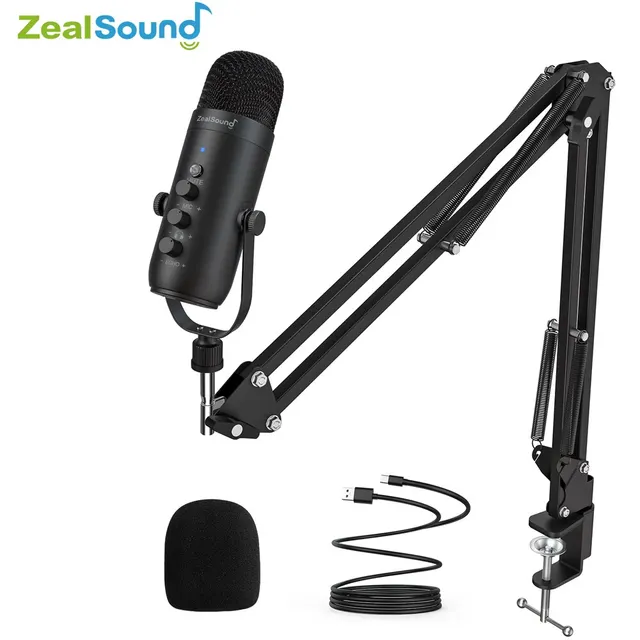 Zealsound Professional USB Streaming Podcast PC Microphone Studio