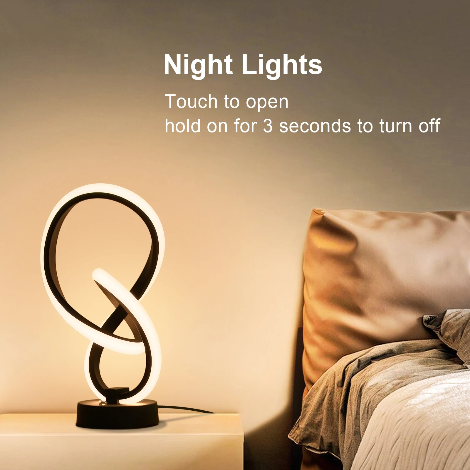 Led Night Light Rgb Desktop Atmosphere Desk Lamp For Room Bedroom Bedside  Decoration - Night Lights - AliExpress