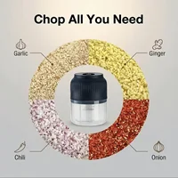 Mini hachoir à ail électrique sans fil rechargeable par USB, hachoir à légumes, hachoir à ail, hachoir alimentaire, gadgets de cuisine, nouveauté 5