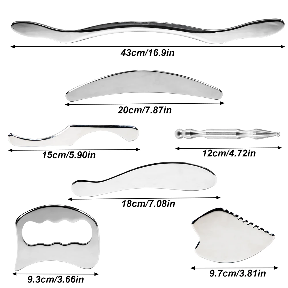 Stainless Steel Muscle Scraper Tool,Scraping Massage Tools for Physical Therapy,GuaSha Massage Scraper Tool,IASTM Tools for Body 2