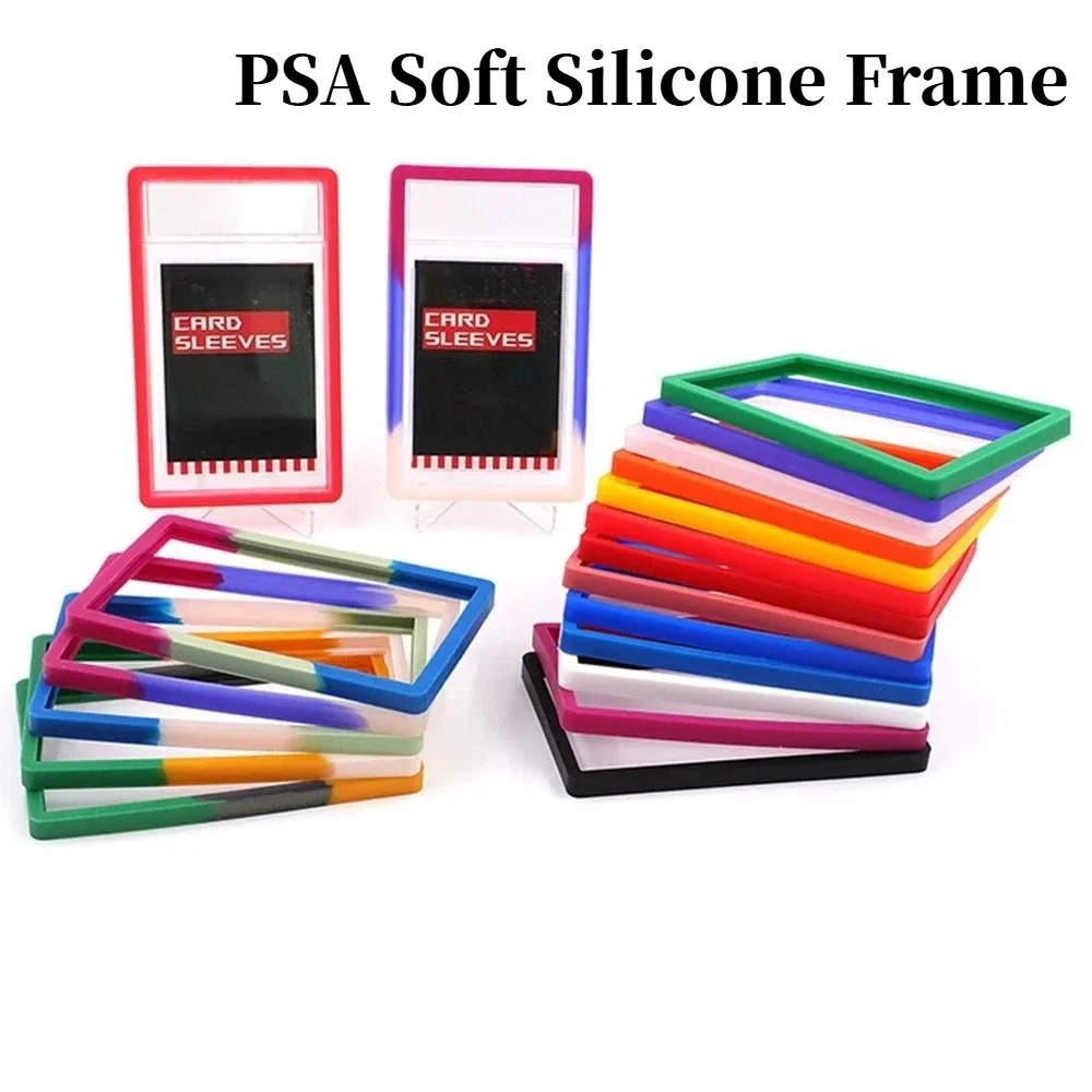 PSA Trading Card Soft Silicone Frame Shock Absorption Tight Fit 35PT Protective Case Matte Silicone Rating Cards Holder