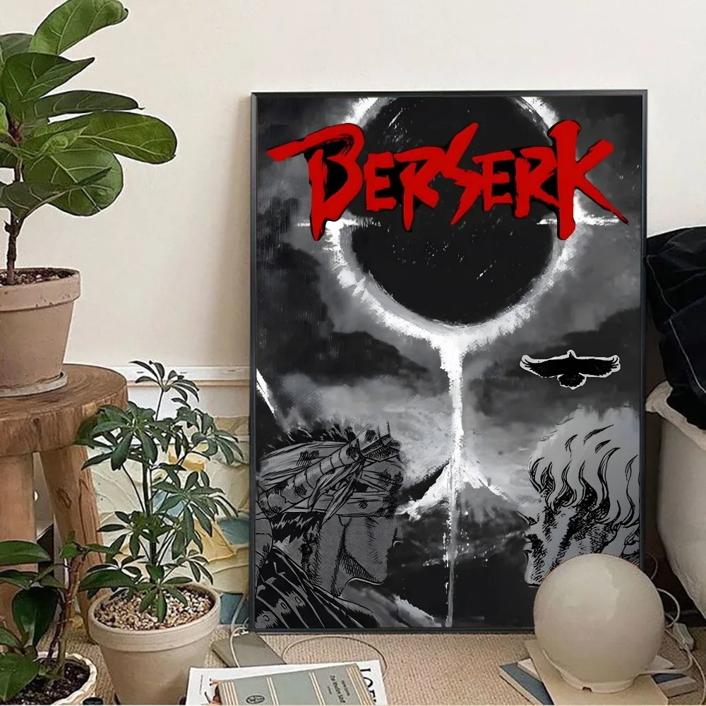 thumbnail image 1 of Póster de Anime B-Berserk-Guts, pintura de arte de pared, cuadro sobre lienzo, decoración del hogar, póster para sala de estar, sin marco, 1 of 5