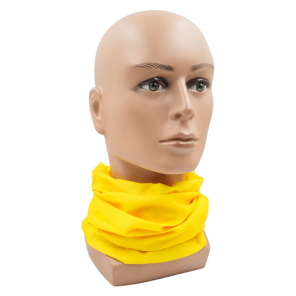 Yellow Tube Outdoor Bandana Women Running Hiking Headwear Breathable UV Dustproof Face Mask Cycling Scarf Seamless Neck Gaiter bandana scarf sun protection mask