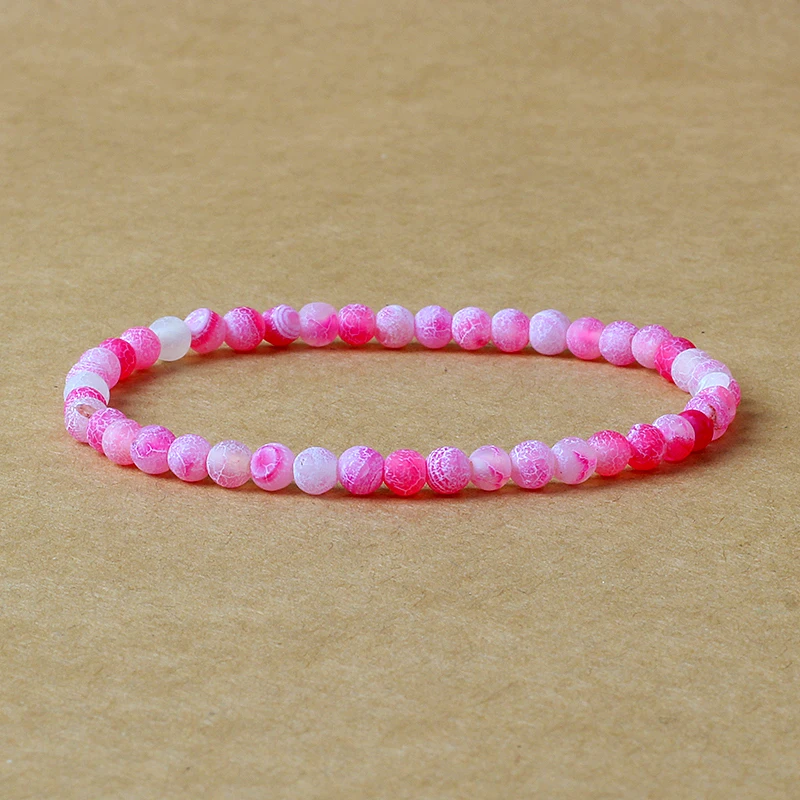Bracciale 7 Chakra In Pietre Naturali 4mm Per Donna - Elasticizzato E Regolabile, Gioiello Relax Per Yoga E Meditazione