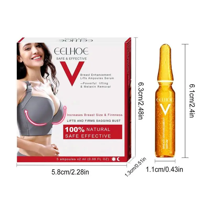 Breast Enhancement Lift Ampoules Serums 5pcs Size Up Breast Massage Essence Plumping & Lifting Essence