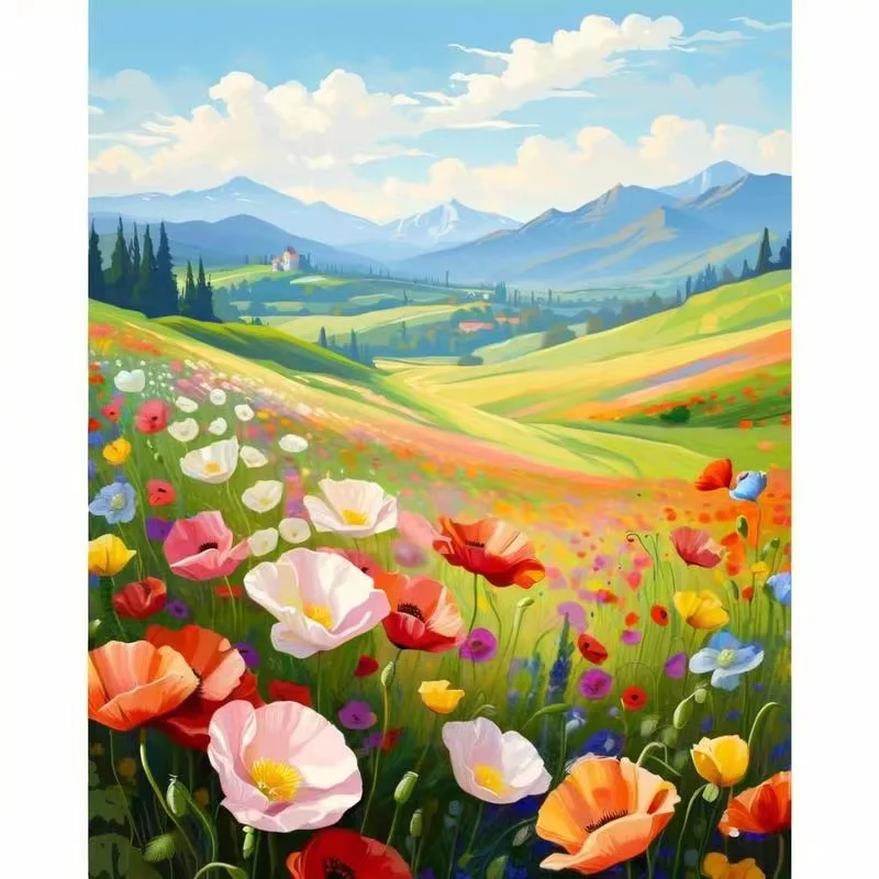 GATYZTORY DIY Landscape Paint By Number Kit Oil Painting Coloring By Numbers On Canvas Handpainted For Adult Craft Home Decor Gi