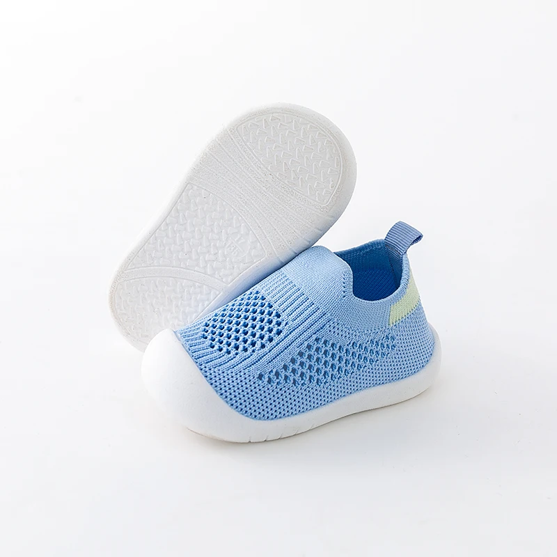Spring Popular New Baby Shoes Mesh Knit Breathable Kid Girls Boys 0-3T Summer Slip-On Casual Sneakers Toddler Non-Skid Prewalker