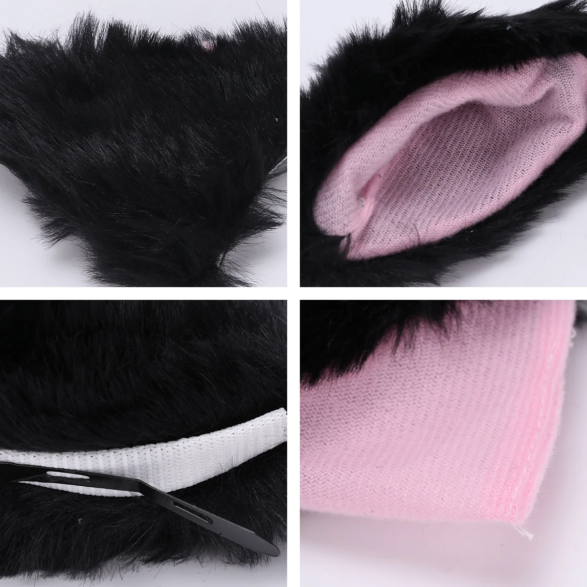 Ears Hairpin Hair Clips Girls Adorable Headwear Animal Ear Headdress Costumes Accessories Halloween Party 2pcs