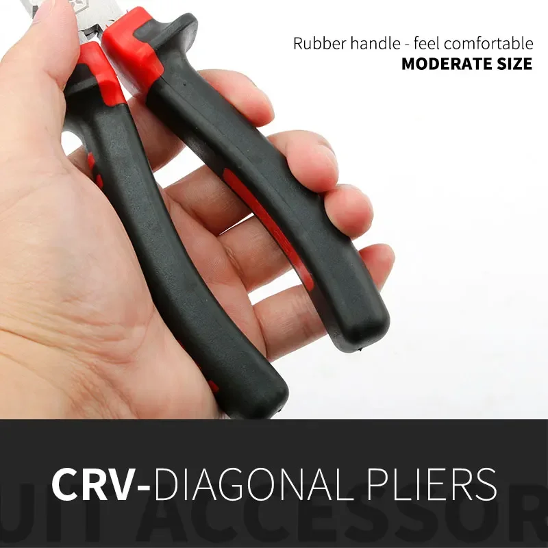 Wire Cutter Pliers 1Pcs 6 Inch 165mm Cr-v Diagonal Electrician Tool