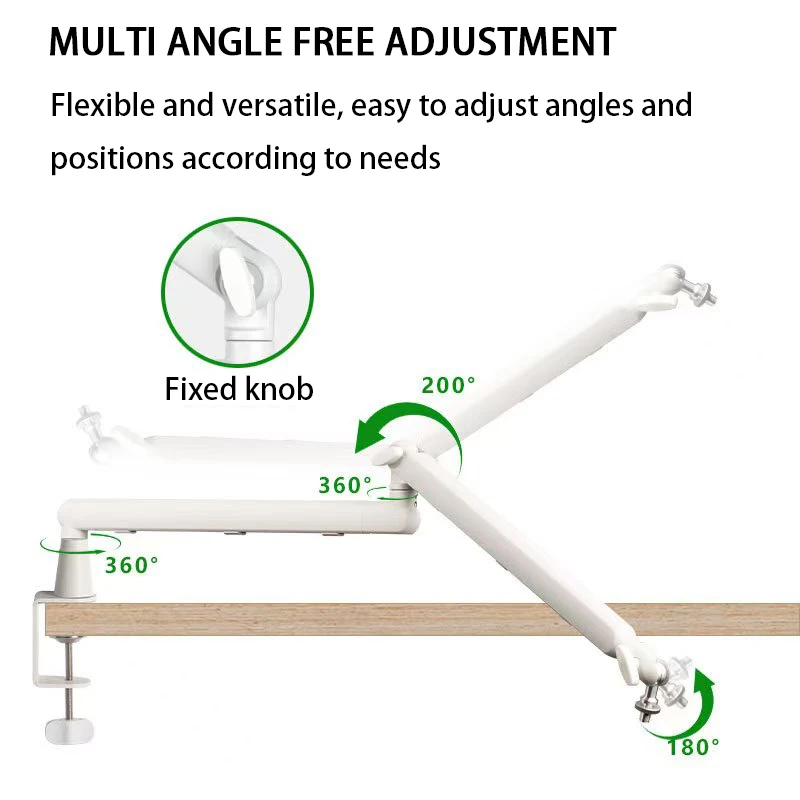 Adjustable Microphone Suspension Boom Scissor Arm Stand Mic Stand Arm Microphone Black/White