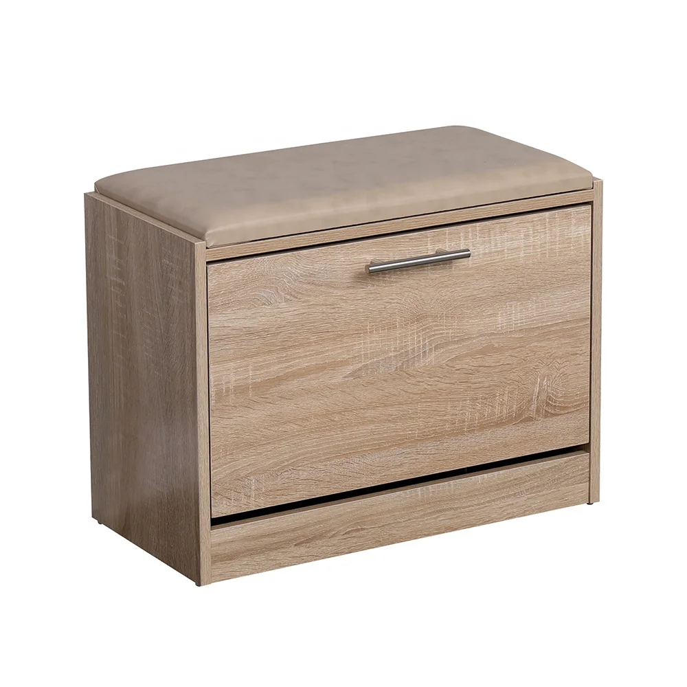 Modern Entryway PU Leather Ottoman Shoe Store Bench Shoe Storage Rack Cabinet With Seats Bench