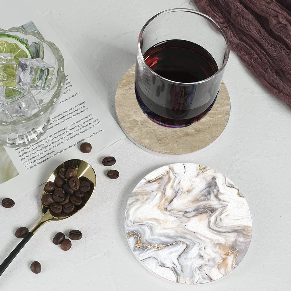 HECHZSO Posavasos Para Bebidas. 6 Posavasos Cuadrados De Corcho