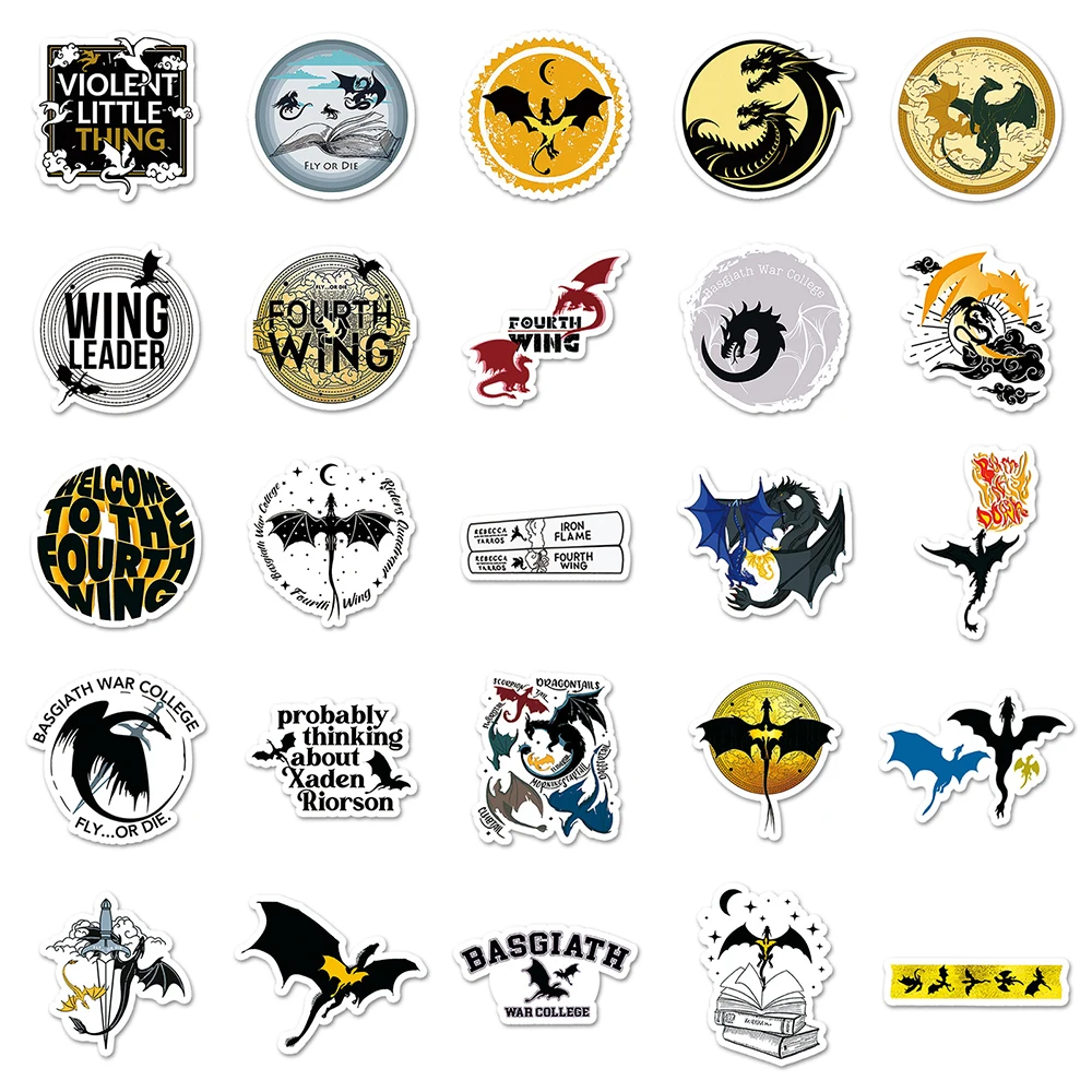 Cool Waterproof Cartoon Dragon Sticker Pack for Laptops, Luggage, and Stationery