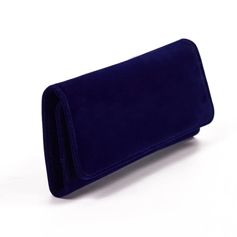 

E0BF Women Portable Travel Jewelry Storage Roll Bag for Case for Necklaces Rings Bracelets