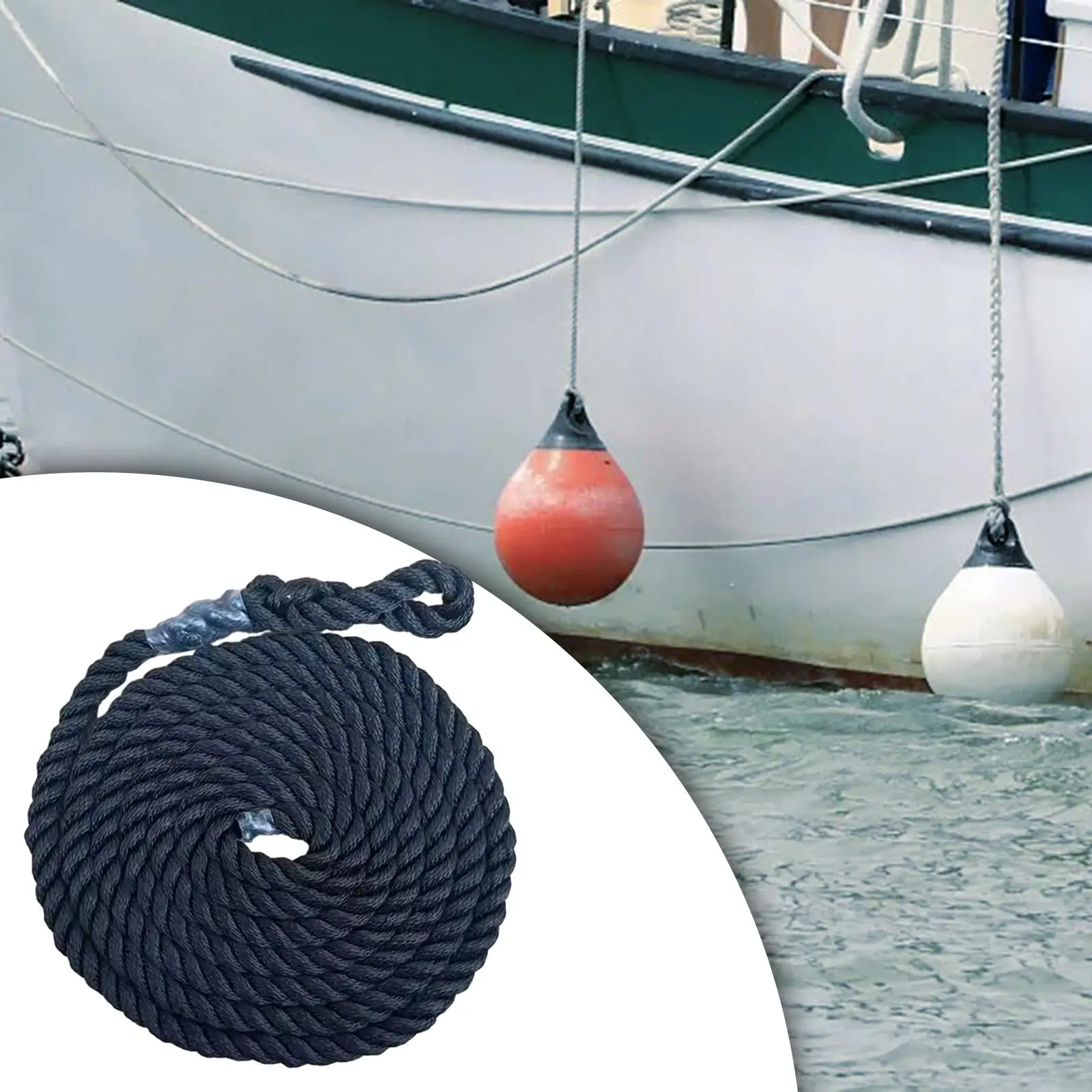 Marine Boat Bumper Rope 2M Fender Line for Inflatable Boat Buoys Sturdy Marine Boat Bumper Rope 2M Fender Line for Inflatable Boat Buoys Sturdy