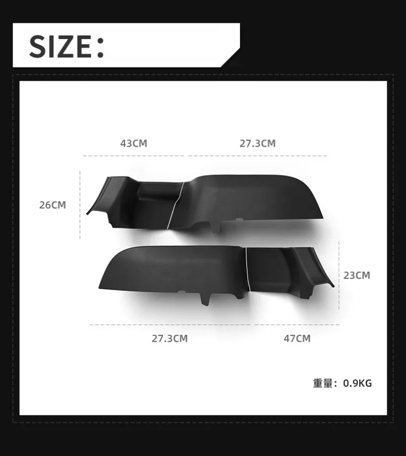 Car Trunk Guard for Tesla Model Y TPE Tail Box Side Fully Wrapped Protective Pan