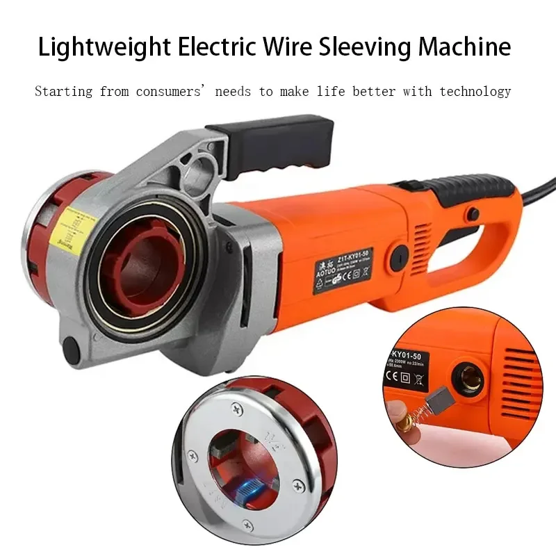 Electric Pipe Threading Machine 220V Portable Hand-Held Steel Pipe Plastic Hinge Thread Galvanized Threading Iron