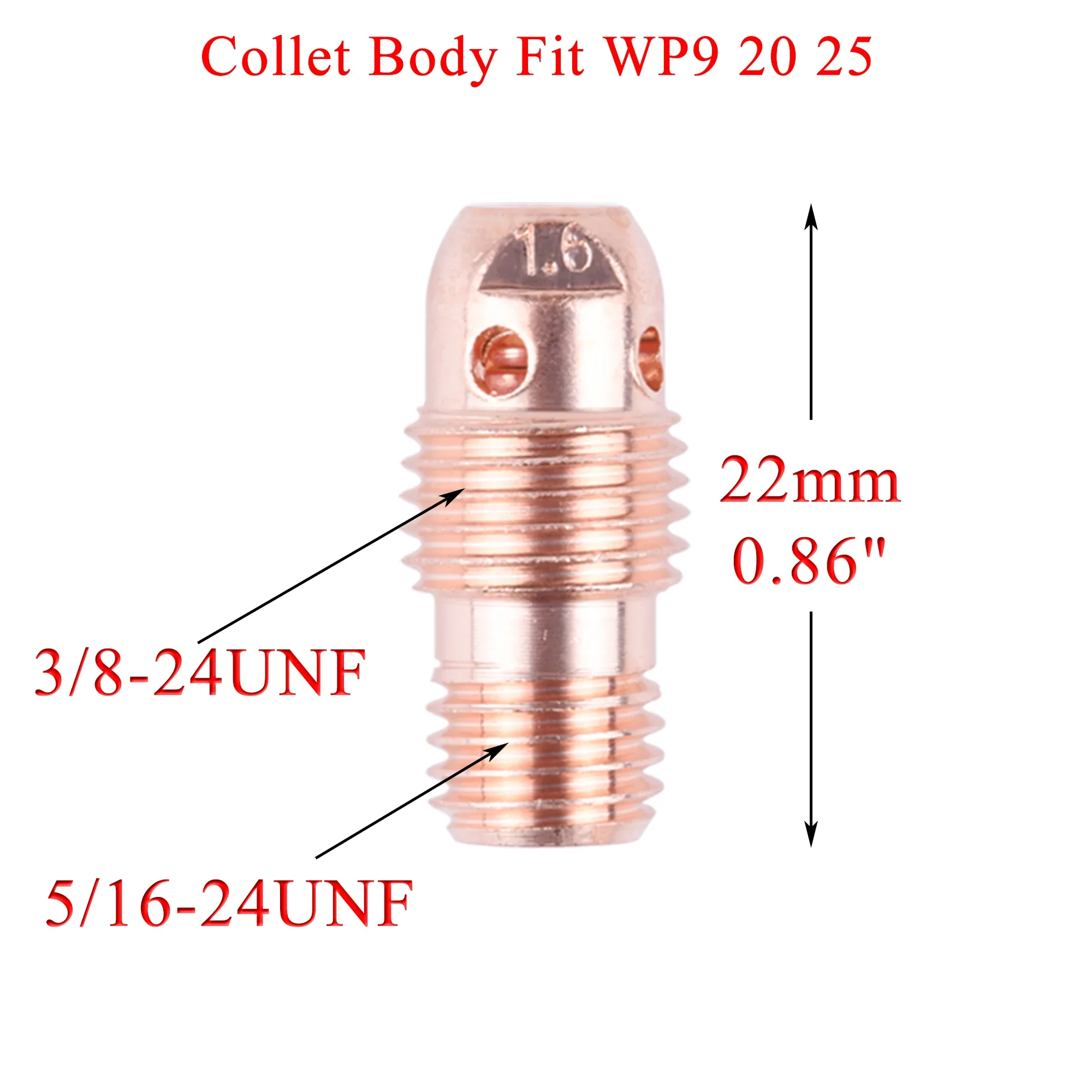 10 to 20Pcs 1.0/1.6/2.4/3.2mm TIG Collet And Collet Body 13N21