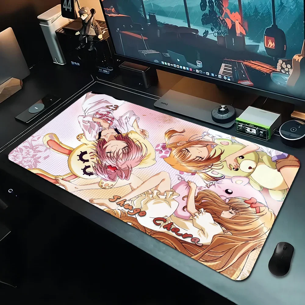 Shugo Chara Anime Cartoon XL Lockedge Office Desk Mat Table Keyboard Big Mouse Pad Laptop Cushion Non-slip For Teen Girls 2