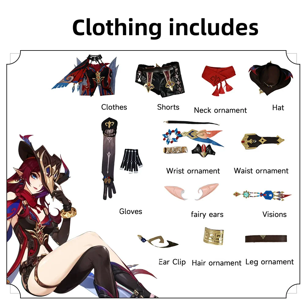 Genshin Impact: Chasca | Fantasy Costume Cosplay Set 48 Fantasy Floral Feather Costume Cosplay
