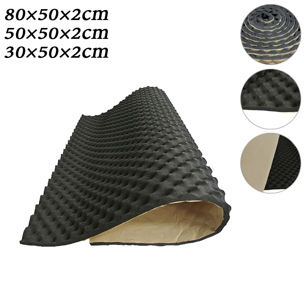 Soundproofing Foam Sound Absorbing Foam Sound Proofing Deadening Self Adhesive High Density Foam Cotton Egg Crate Acoustic Dampening Reducing Engine Noise Foam
