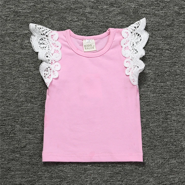 Newborn Girls Summer Cotton Kids Short Sleeve T-Shirts 7 Colors Tops Clothes
