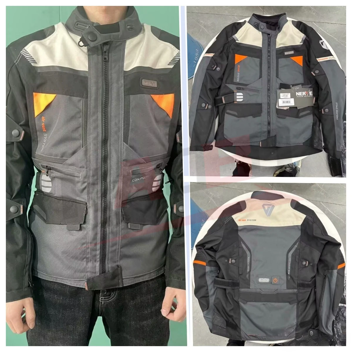 NERVE Motocross 승마 의류 가을 겨울 따뜻한 방수 오토바이 자켓 바지 남자 CE Anti-fall 오프로드 자켓 랠리 슈트