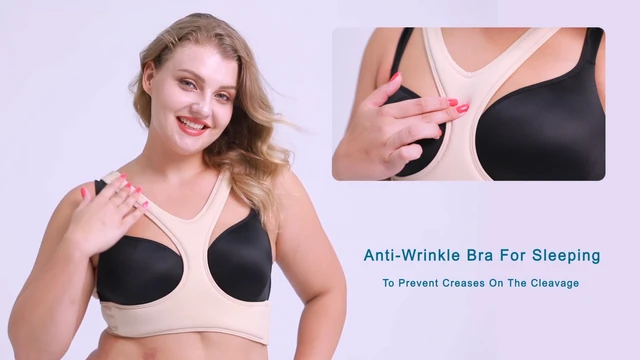 Women Anti-Wrinkle Sleeping Bra Cleavage Sleep Bra Breast Pillow