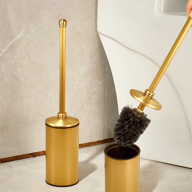 Antique Copper Toilet Bowl Brush and Holder Covered Bathroom Toilet Brush Standing Cleaning Tools Brushes bathroom accessories,toilet brush set,toilet brush holder