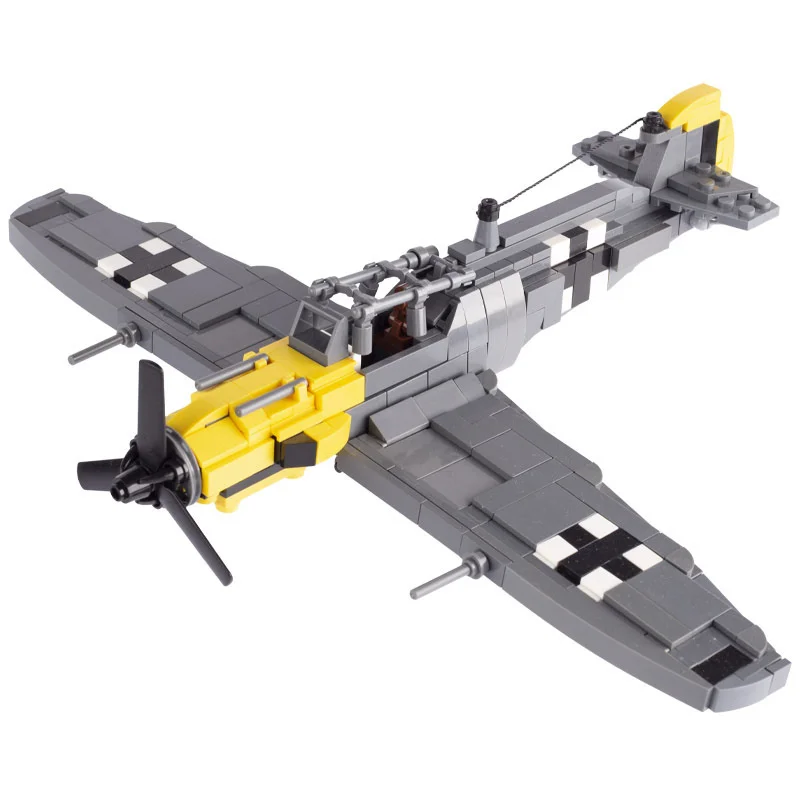 

Building Blocks German BF109 Fighter Model Military Weapon Aircraft Small Particle Toy for Girls 449PCS Odorless Material Gifts