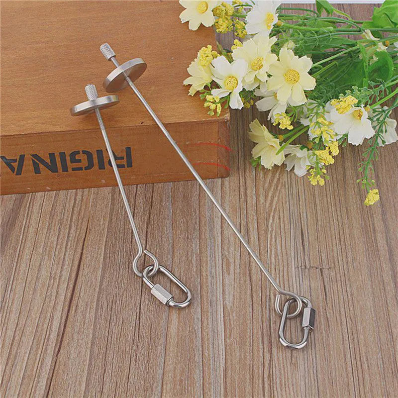Bird Food Holder Stainless Steel Bird Hamster Foraging Feeder Hanging Fruit Stick Skewers Toy for Parrot Pet Hanging Supplies bird food holder