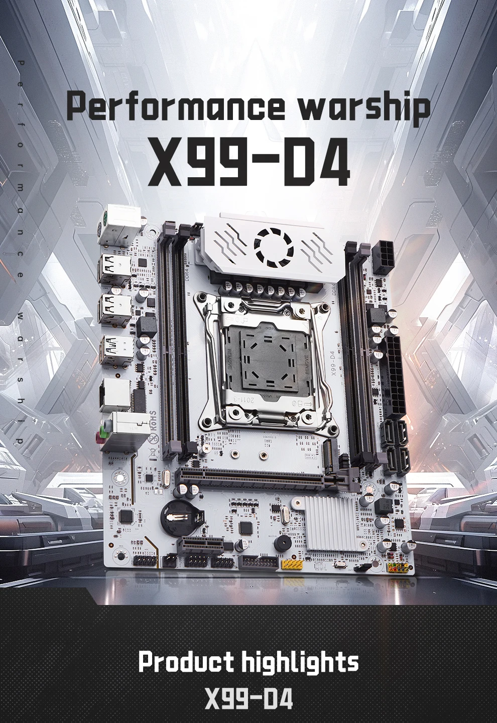Description Picture 3 of itemQIYIDA X99 Motherboard set LGA 2011-3 Xeon E5 2680 V4 CPU DDR4 8GBx2PCS=16GB NVME NGFF M.2 SATA3.0 USB3.0 X99 C612chip