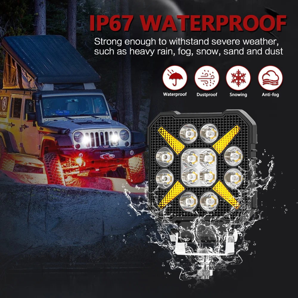 4" Work LED Headlight Light Auto Fog Light Led Light Bar Round Fog Light for Mot