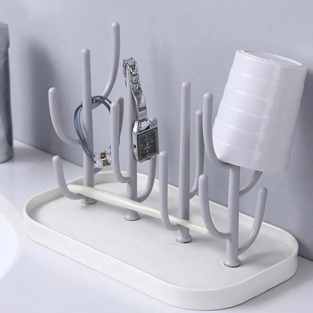 

Multifunctional Storage Drying Box with Removable Drainer Rack, Mug Drying Rack, Save Counter Space, Can Tool Organizer Shelf
