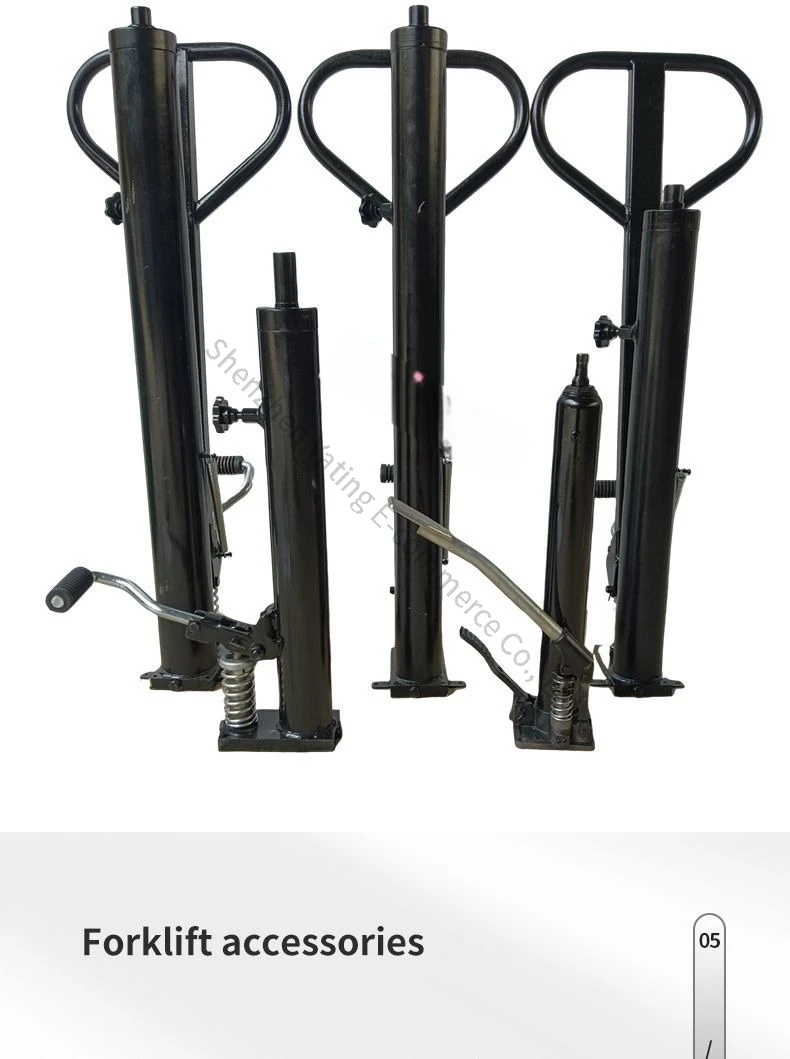 New 2T 1.6M Manual Hydraulic Forklift Oil Cylinder Stacker Lift Truck Pump 1 Ton