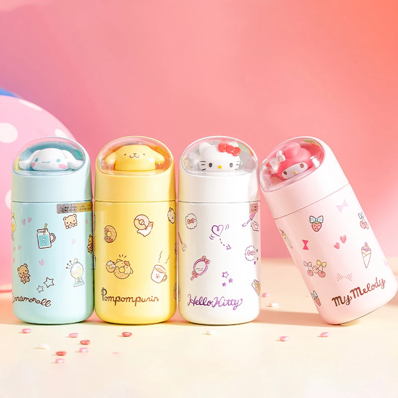 Sanrio Вакуумная чашка Kawaii kitty head Melody Cinnamoroll кружка из нержавеющей стали мультфильм