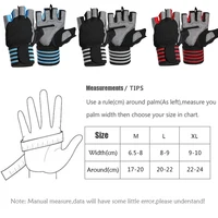 1Pair Half Finger Gym Fitness Gloves with Wrist Wrap Support for Men Women Crossfit Workout Power Weight Lifting Equipment 2