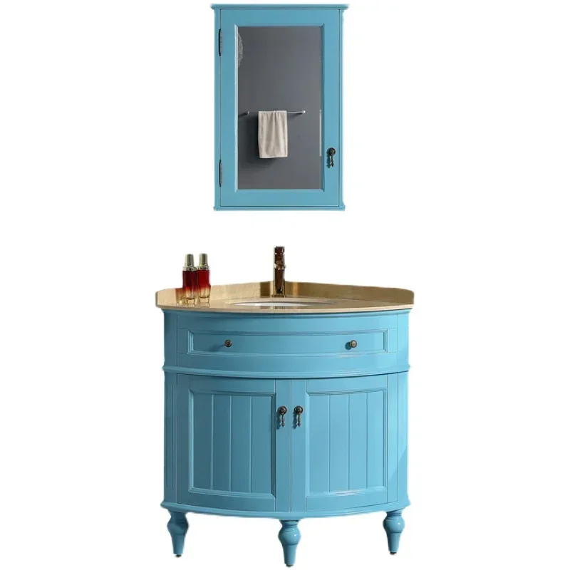 Multifunction Furniture Narrow Bathroom Cabinet Wooden Vanity Sink Storage Open Cabinets Filing Mirrors Shelf Luxury Gabinete