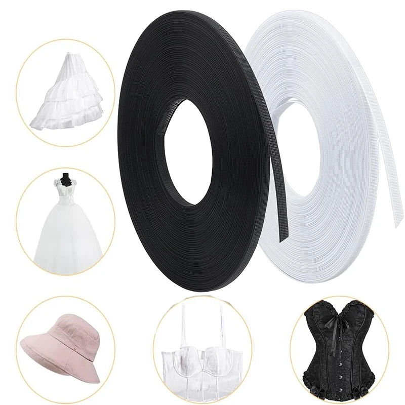 Varilla De Poliéster Transparente De 12mm X 10 Metros - Para Corsés, Lencería, Trajes De Baño, Vestidos De Novia