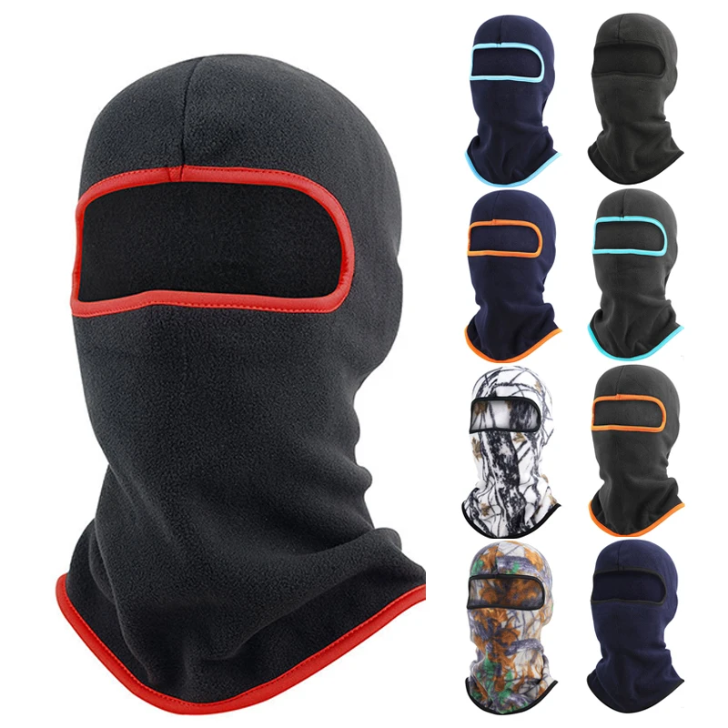 

Winter Polar Coral Hat Fleece Balaclava Men Face Mask Neck Warmer Beanies Thermal Head Cover Tactical Military Sports Scarf Caps