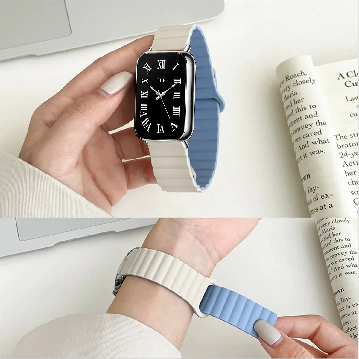 Silicone Magnetic Sport Watch Strap - Soft Replacement Wristband