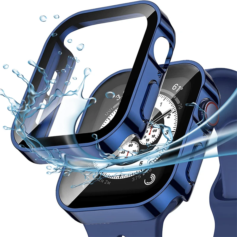 Durable Waterproof Tempered Glass Screen Protector Cover with Hard Bumper