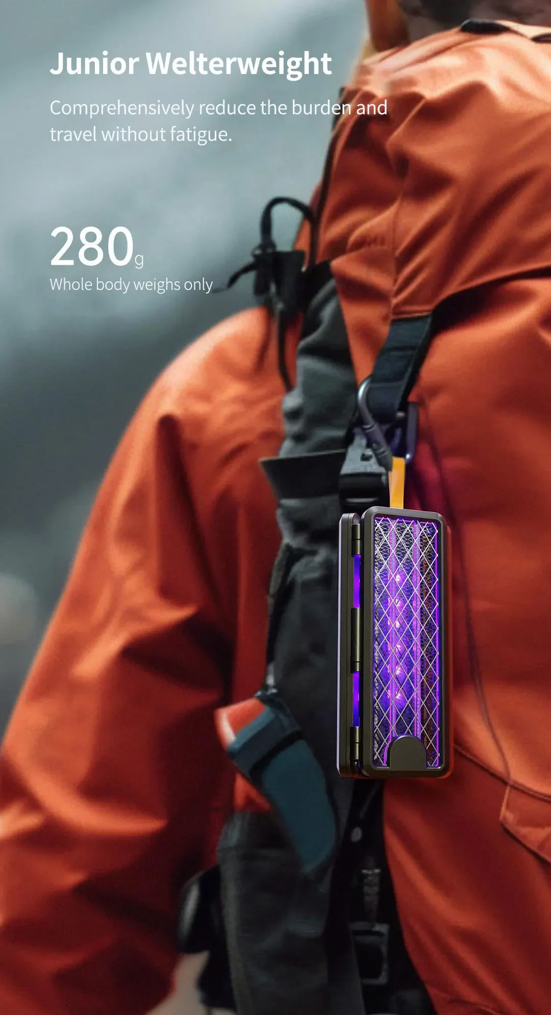 New Qualitell V3 Folding Electric Mosquito Killer Portable Charging Purple Light Home Outdoors Mosquito Repellent Lamp