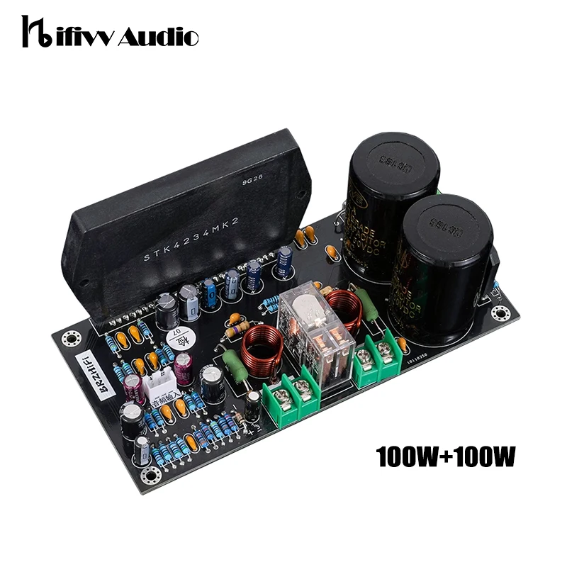 High-power 100W+100W Hifi Diy Audio Stereo Power Amplifier Circuit Board use Sanyo STK4234MK2 Thick Module Welded And Tested lm3886 fully balanced power amplifier board 120w 120w hifi stereo 2 channel finished board