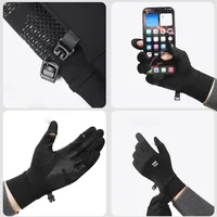 Ski Liner Gloves 1 Pair, Touchscreen Winter Gloves with Anti-Slip Palm, High Elastic Gloves for Men Women, Flip Fingertip Design 5